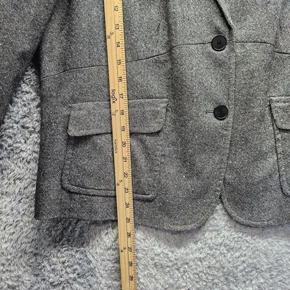 Talbots Womens Gray Skirt Suit Set Size 18 XL Wool Blend - Picture 12 of 16